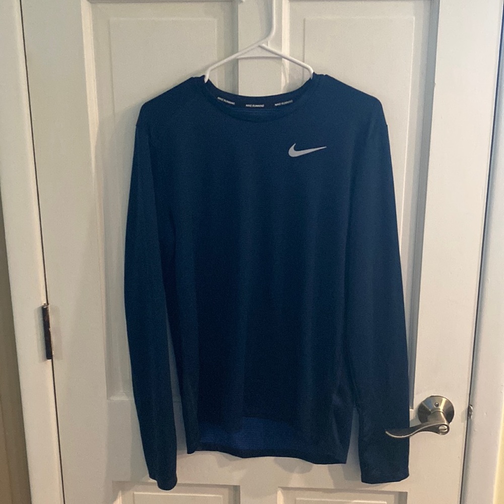Nike blue dri-fit long sleeve shirt